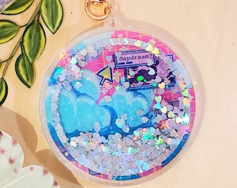 Pastel Cyberskies Shaker Charm / Dreamcore Webcore Acrílico Glitter Shaker Charm