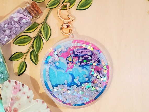 Pastel Cyberskies Shaker Charm | Dreamcore Webcore Acrylic Glitter Shaker Charm