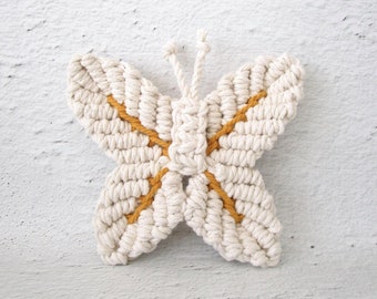 MACRAME PATTERN / 3D Butterfly / Insect / Animal / DIY / Pdf / Macrame tutorial / Beginner level / English and French