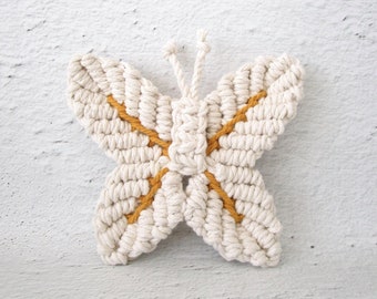 MACRAME PATTERN / Butterfly / Insect / Animal / DIY / Pdf / Macrame tutorial / Beginner level / English and French