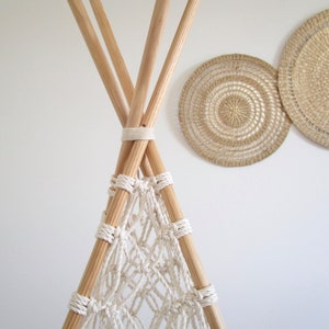 MACRAME PATTERN / Bohemian teepee for children / Wedding tent / Hut / DIY / Macrame tutorial/ Pdf / Intermediate level / English and French image 5