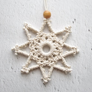 MACRAME PATTERN / 5 snowflakes / 5 stars / Macrame tutorial / Christmas decorations / How to / DIY / Beginner level / English and French image 8