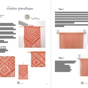 K&ouml;nnte beinhalten: Eine Schritt-f&uuml;r-Schritt-Anleitung zum Erstellen einer geometrischen Makramee-Wandbeh&auml;nge. Die Anleitung enth&auml;lt eine Materialliste, ein Diagramm der Knoten und Fotos des fertigen Produkts.