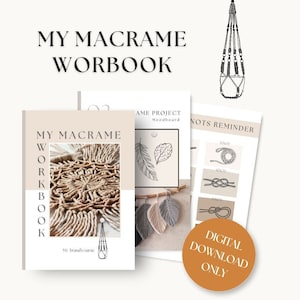 E-BOOK TEMPLATE / Macrame workbook / Digital book fully editable on Canva / English or French