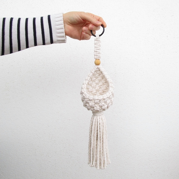TUTORIEL MACRAMÉ / Panier à suspendre / Porte-plante / Mangeoire oiseaux / DIY / Pdf / Niveau débutant / Français et Anglais