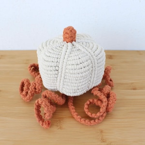 MACRAME PATTERN / 3D Halloween pumpkin / Macrame DIY / Pdf / Intermediate level / French and English