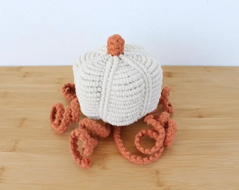 MACRAME PATTERN / Halloween pumpkin / Macrame DIY / Pdf / Intermediate level / French and English