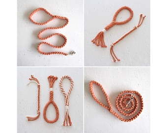 3 in 1 MACRAME PATTERNS / Animal accessory pack = pet leash + 2 pet toys / Macrame tutorials / DIY / Beginner level / English and French