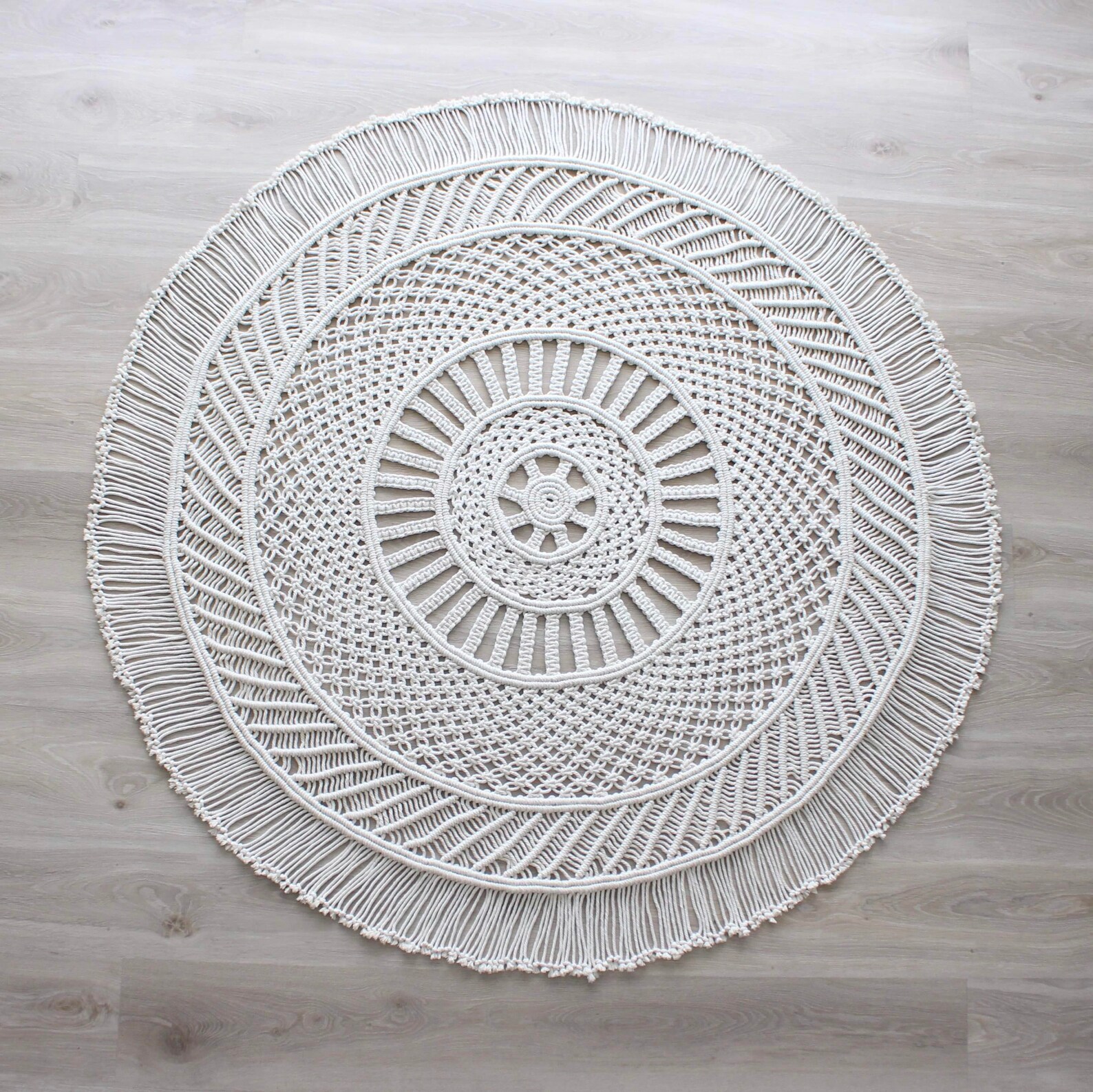 MACRAME PATTERN / Macrame Rug Tutorial / Round Etsy