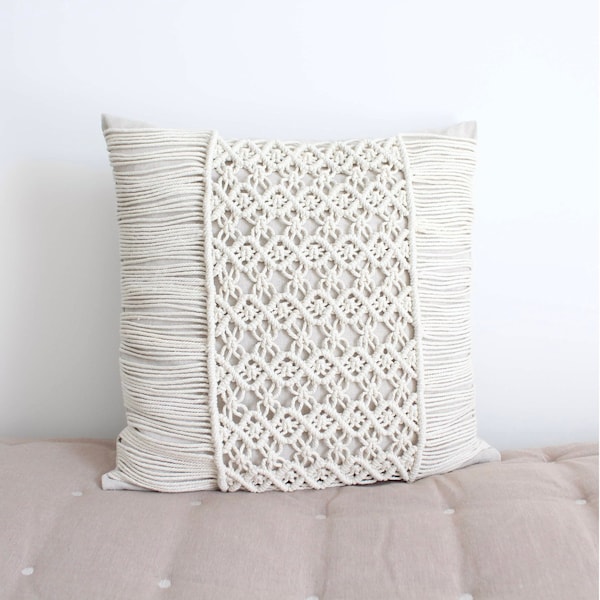 Macrame Pillow Cover Etsy