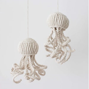 MACRAME PATTERN / 3D jellyfish / Octopus / Animal / DIY / Pdf / Macrame tutorial / Intermediate level / English and French