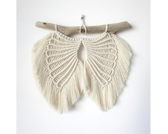 MACRAME PATTERN / Angel wings / Wall hanging / DIY / Pdf / Macrame tutorial / Beginner level / English and French