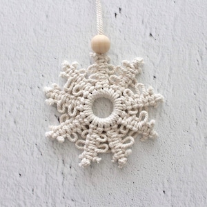 MACRAME PATTERN / 5 snowflakes / 5 stars / Macrame tutorial / Christmas decorations / How to / DIY / Beginner level / English and French image 7