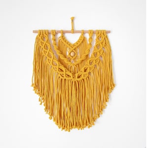MACRAME PATTERN / Small bohemian wall hanging / Tapestry / DIY / Pdf / Macrame tutorial / Intermediate level / English and French