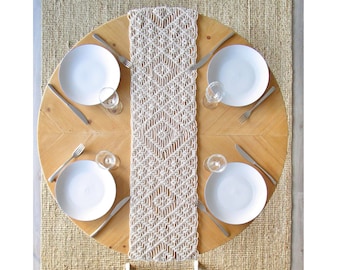 MACRAME PATTERN / Table runner / Table cloth / Table cover / DIY / Pdf / Macrame tutorial / Advanced level / English and French