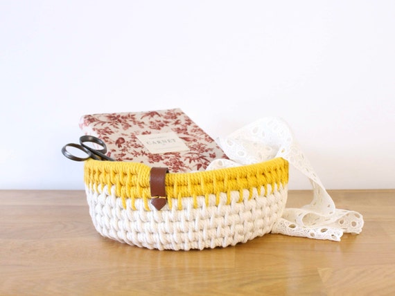 TUTORIEL VANNERIE / Corbeille tressée / Panière de rangement / Panier vide-poche / DIY / Pdf / Niveau débutant / Français et Anglais