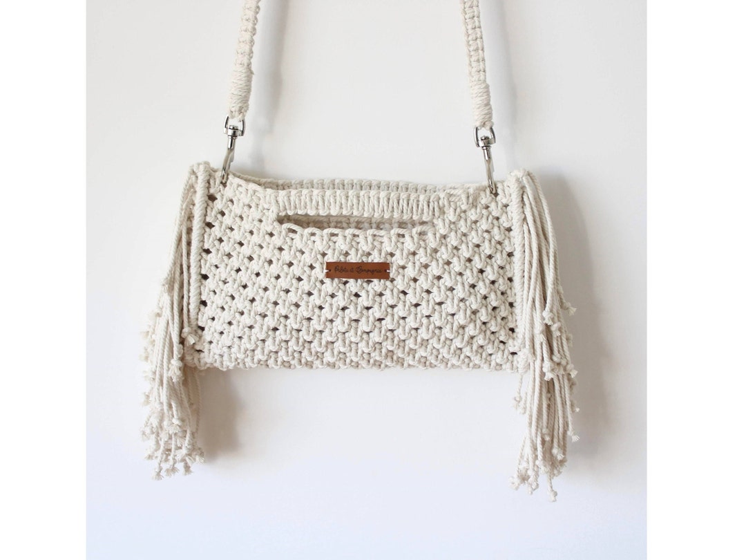 MACRAME PATTERN / Clutch Bag With Removable Shoulder Strap / - Etsy