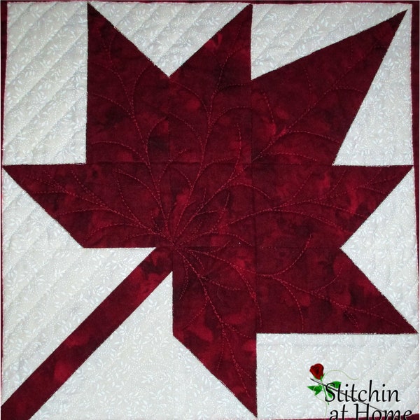 Maple Leaf Block PDF Pattern