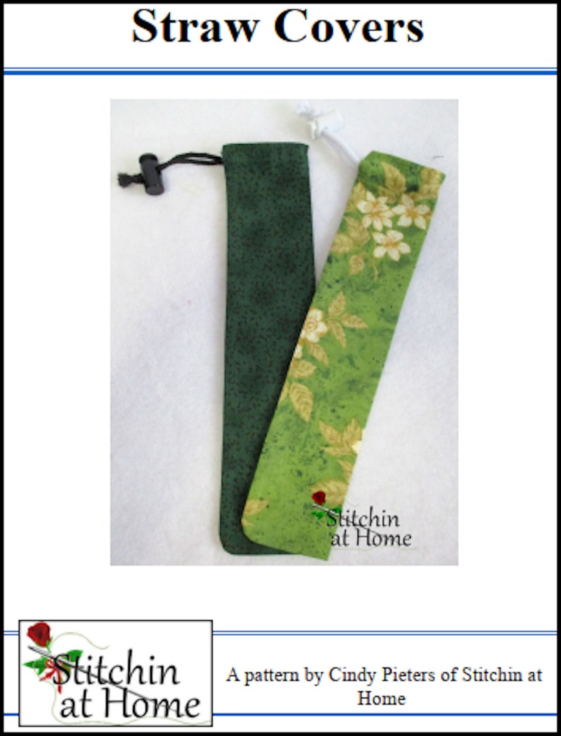 Straw Covers PDF Pattern for Reusable Straws Etsy
