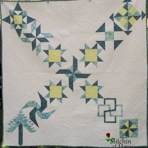 Block of the Month 2018 Sampler Quilt Pattern PDF Digital Pattern