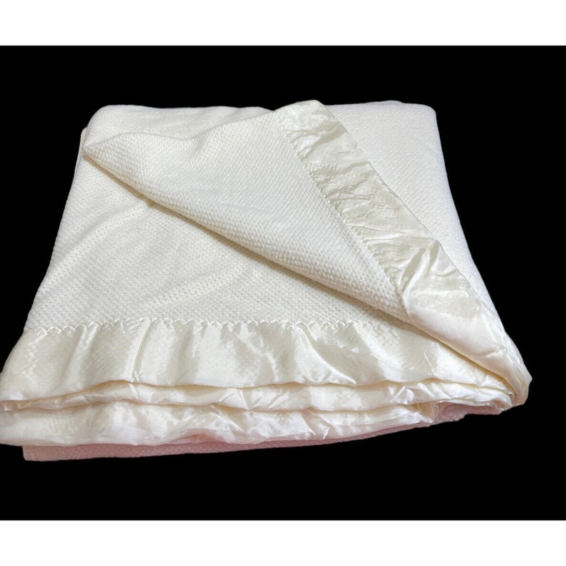 Vintage FIELDCREST Touch of Class Thermal Ivory Blanket Queen Etsy