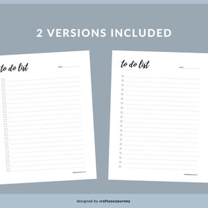 Minimal to Do List Printable Planner Instant Download PDF - Etsy