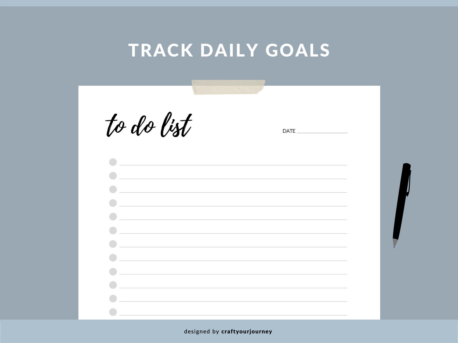 Minimal to Do List Printable Planner Instant Download PDF - Etsy