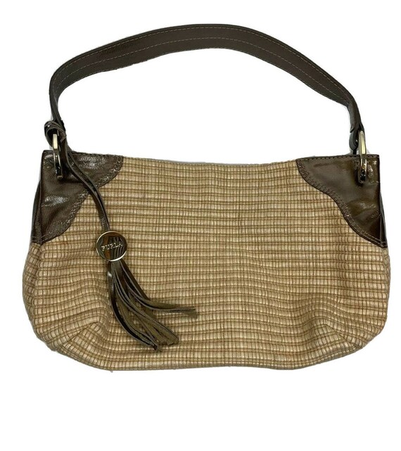 furla tan Brown woven Shoulder Bag purse - image 1