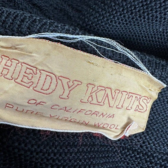 vintage hedy knits of california black virgin woo… - image 10