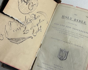 Vintage Oxford Holy Bible Appointed To Be Read in Churches Prince James