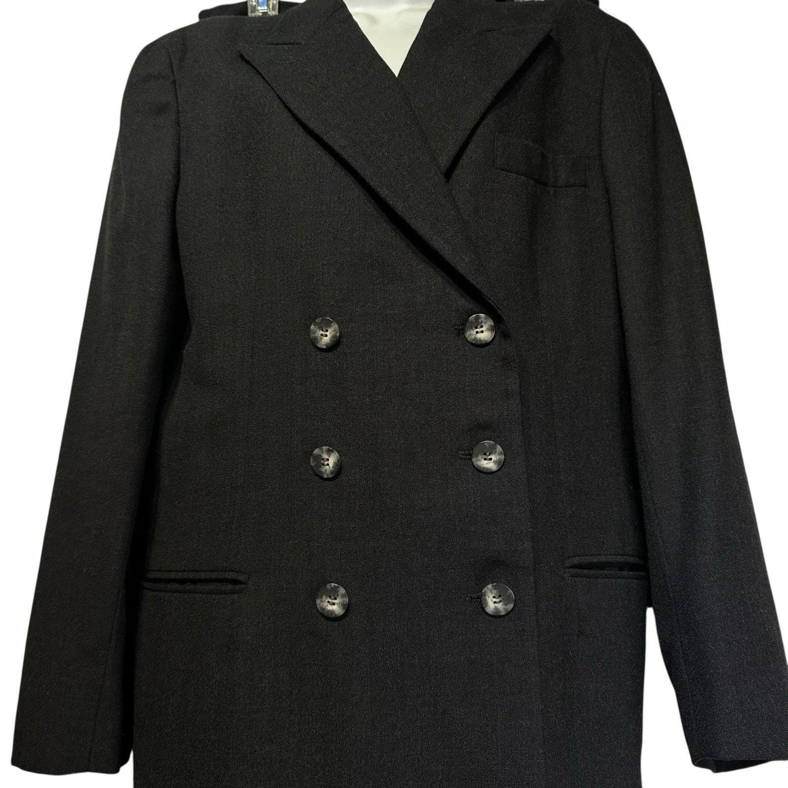 Blazer Femme Ann Freedberg Style Masculin - Gris Chiné - Taille M - Mélange Laine - Occasion Excellent État