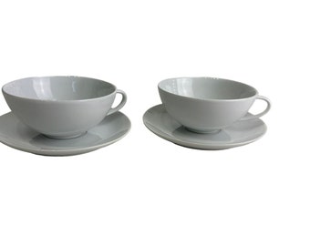 Pt. Ceramics by Marianna van Ooij White cup saucer Set Of 2