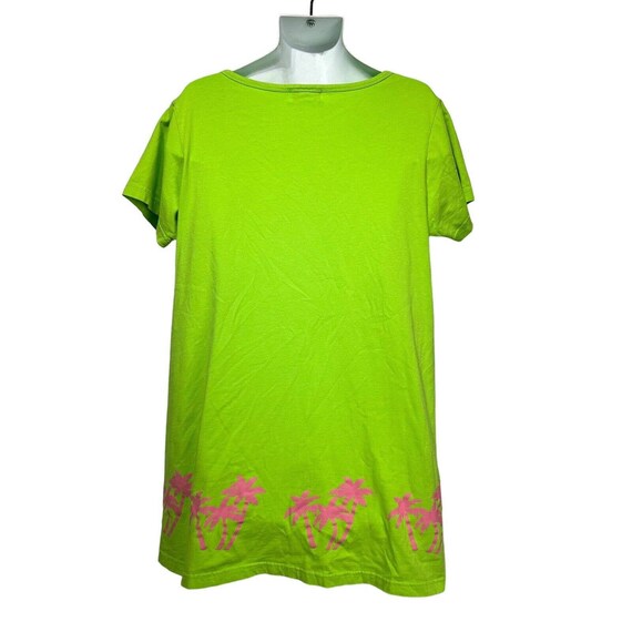 exclusively for casual living green pink palm tre… - image 2