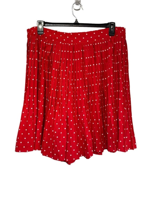 Vintage Red White polka dot Culottes Shorts Paris 