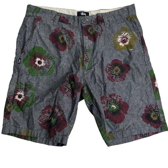 stussy mens Floral Print shorts size 30