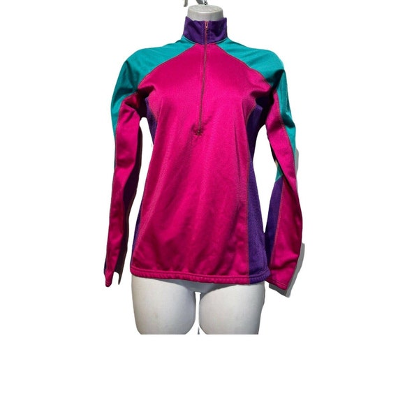 performance womens wear vintage pink green long s… - image 1