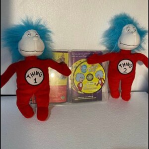 Dr.Seuss thing 1/2 Plushes and DVD