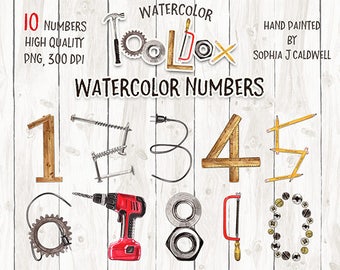 Alphabet Clipart Watercolor Tool Clipart Name Letters | Etsy