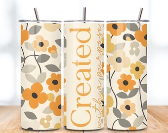Floral Christian Tumbler Wrap: Inspirational Faith Design (Digital Download)
