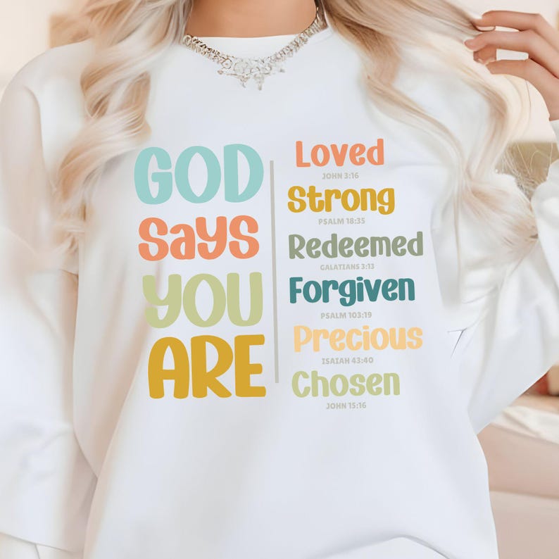 God Says You Are Unique PNG: Christian Inspirational Digital Download ...
