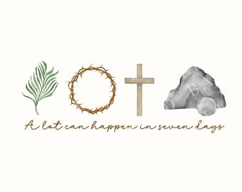 Christian Easter PNG: Jesus Is Alive, Palm Sunday (Digital Download)