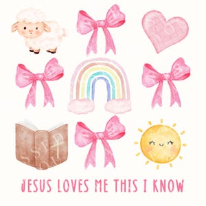 Jesus Loves Me PNG: Children's Christian Design (Digital Download)
