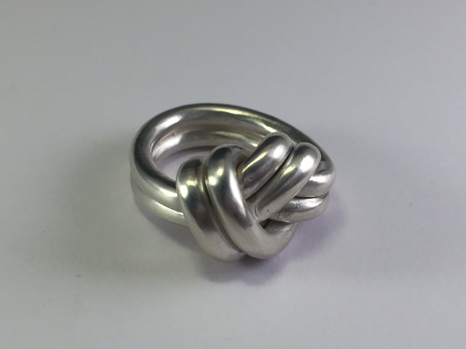 Ring knot, 925 Silver, large, dual flush
