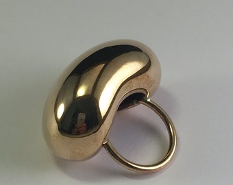 Maxi ring volume in polished bronze