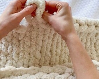 König-Größe | DIY Grobstrick Decke Strickpaket | Handwerk Komfort | Garn & Anleitung enthalten | Handarbeit Handwerk |