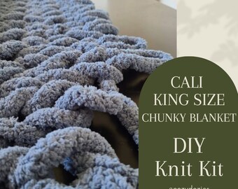 Hand Knit King Size Chunky Knit Blanket Diy Chunky Hand Knit
