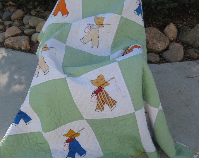 Vintage Fisher Boy Quilt