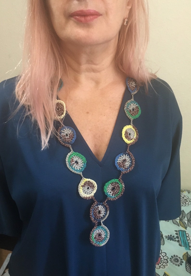 Crocheted necklace