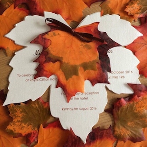 Fall invite - Wedding invitations - Autumn Leaves Invitation - Fall wedding - Autumn wedding - Rustic wedding - leaves