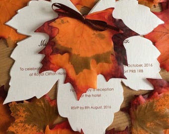 Fall invite - Wedding invitations - Autumn Leaves Invitation - Fall wedding - Autumn wedding - Rustic wedding - leaves